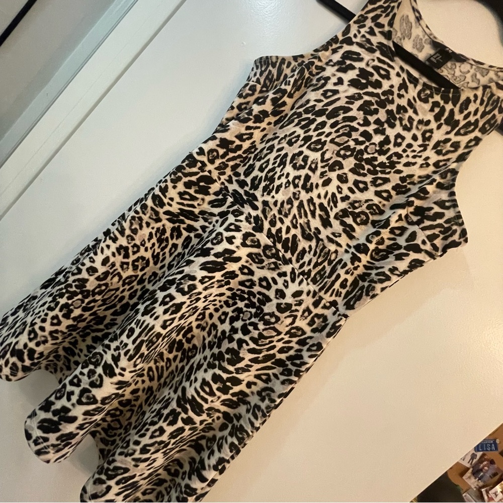 Leopard skater dress